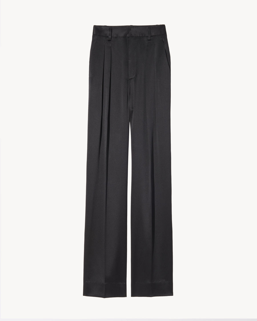 Etienne high-rise straight leather pants