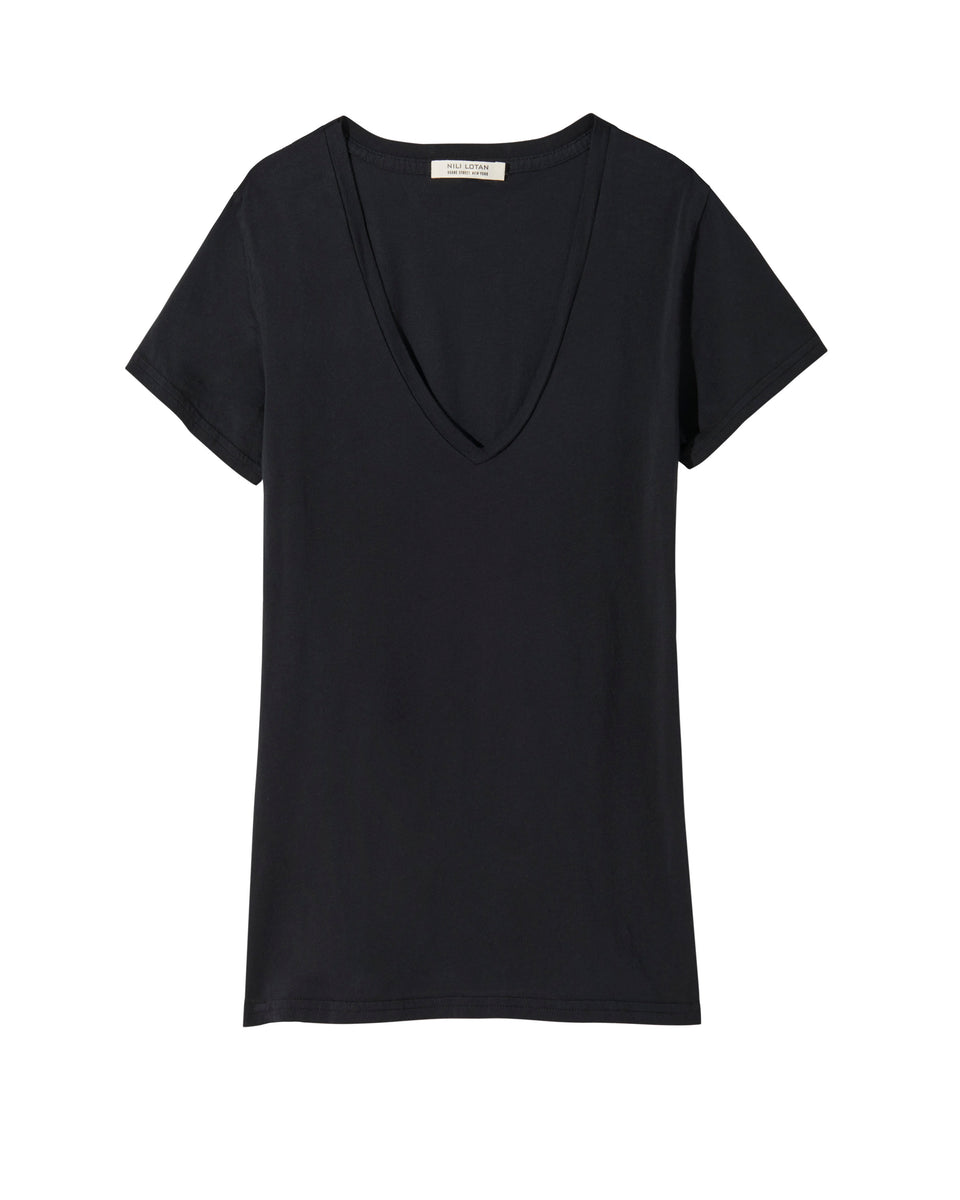 CAROL TEE IN WASHED BLACK