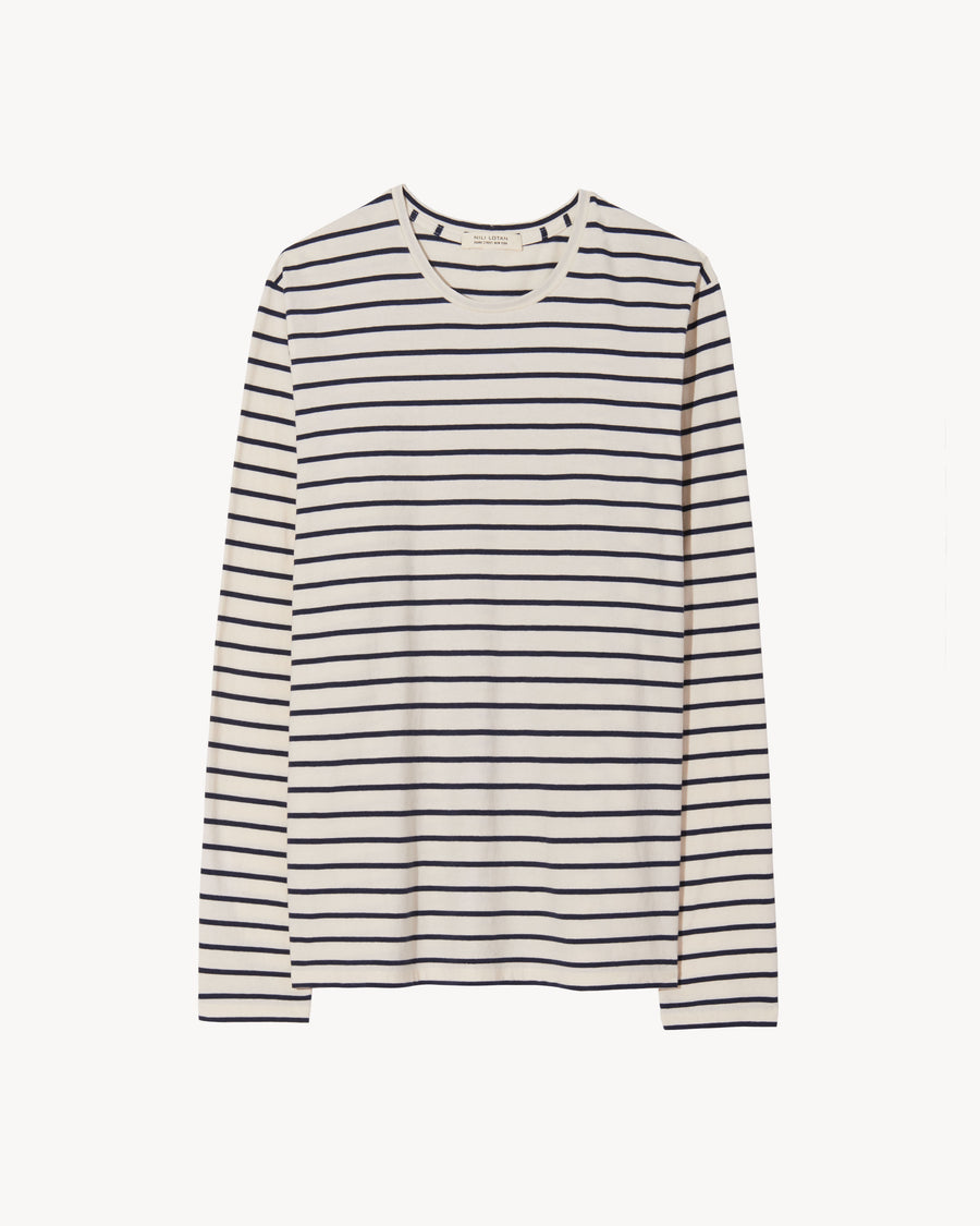 NAVY/IVORY STRIPE