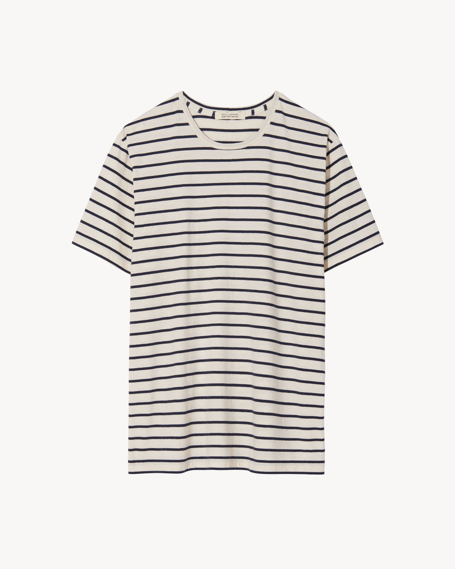 NAVY/IVORY STRIPE