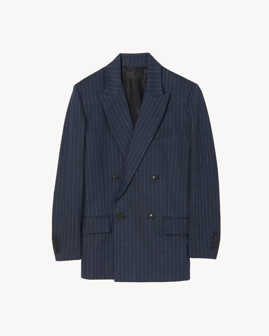 DARK NAVY/IVORY PINSTRIPE