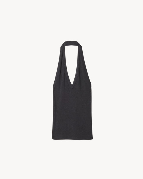 IVEY SILK HALTER IN BLACK