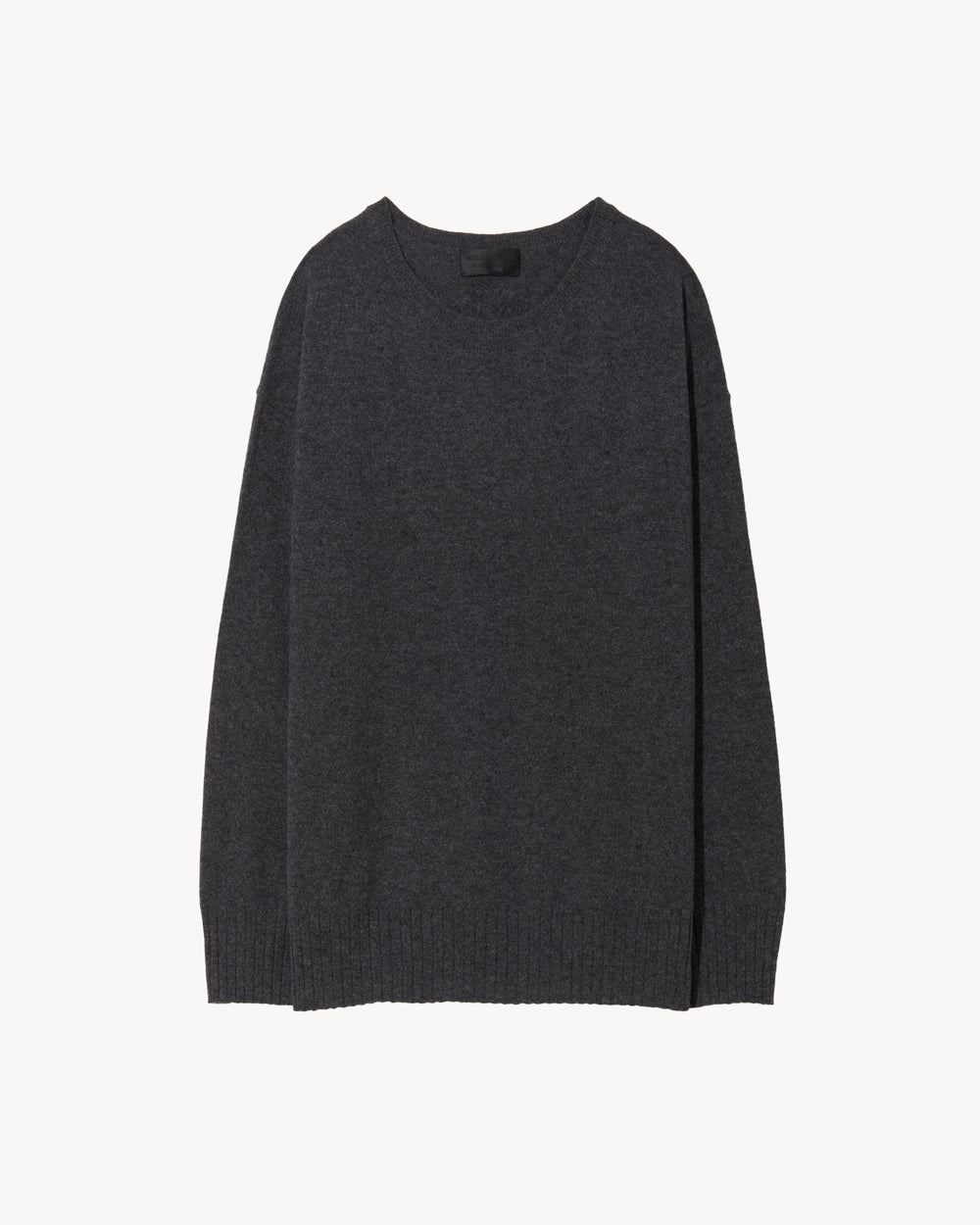 BOYFRIEND CASHMERE SWEATER IN CHARCOAL