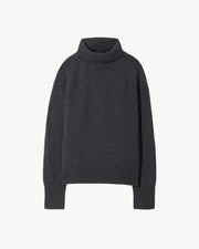 LANIE CASHMERE SWEATER IN CHARCOAL