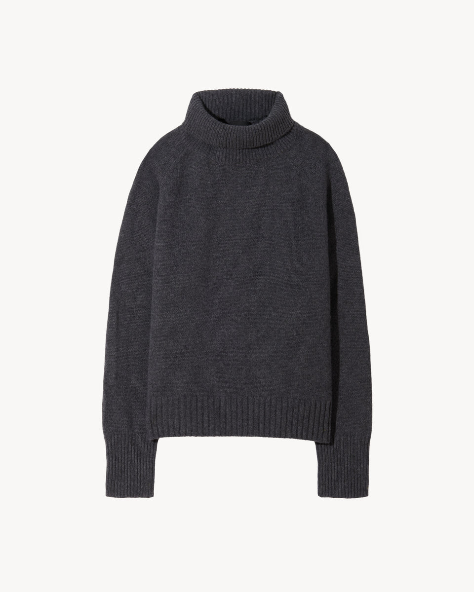 LANIE CASHMERE SWEATER IN CHARCOAL