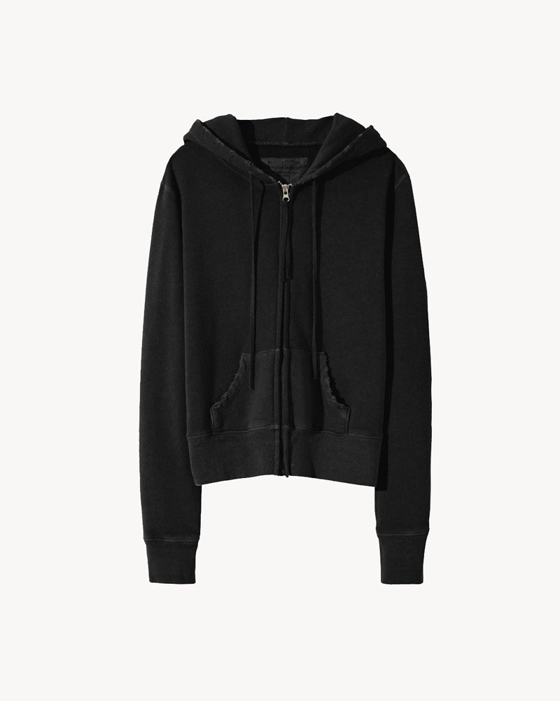 Cotton on Women - Classic Washed Zip-Through Hoodie - Washed Black