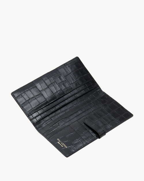 LE CATHERINE WALLET IN BLACK AND GOLD