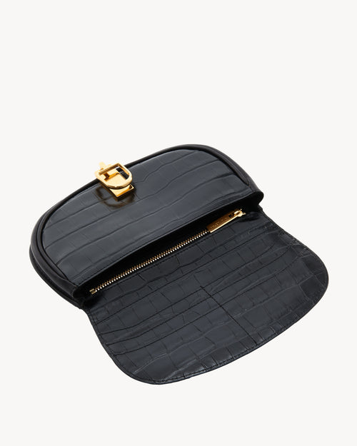 LA LUNE CLUTCH IN BLACK AND GOLD