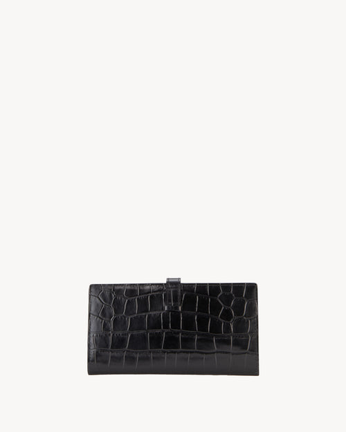 LE CATHERINE WALLET IN BLACK AND GOLD