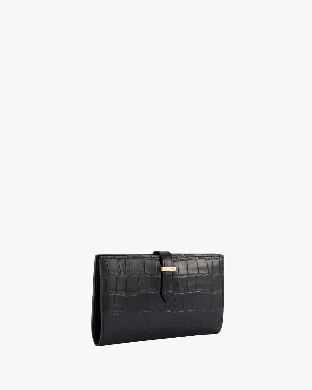 LE CATHERINE WALLET IN BLACK AND GOLD
